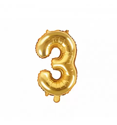 Foil oro 35 cm numero 3 FB10M-3-019