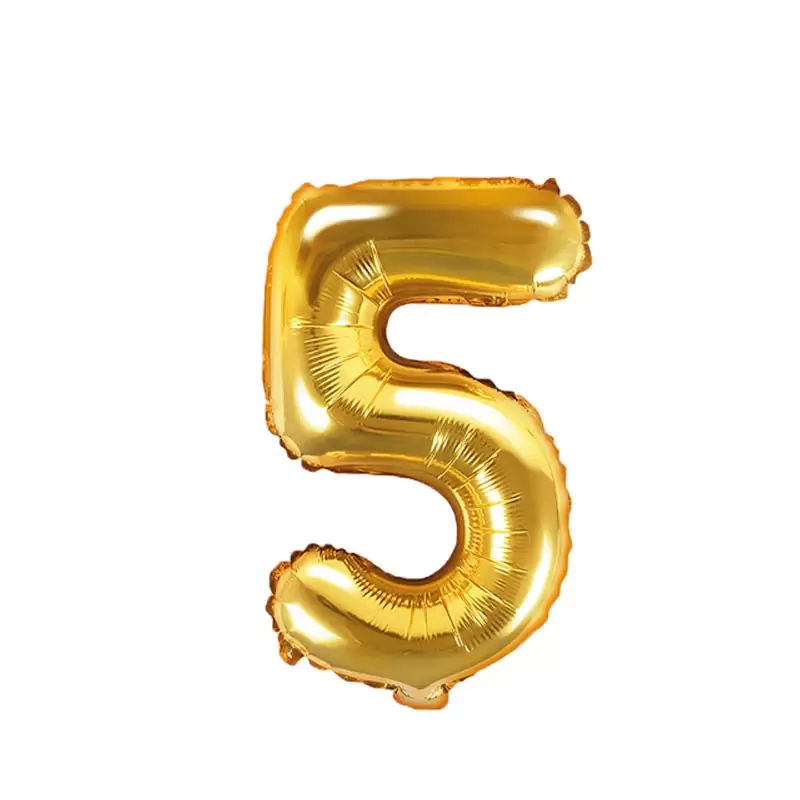 Foil oro 35 cm numero 5 FB10M-5-019
