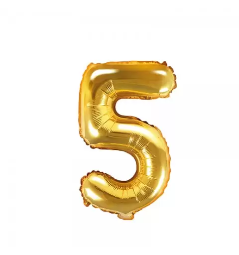 Foil oro 35 cm numero 5 FB10M-5-019