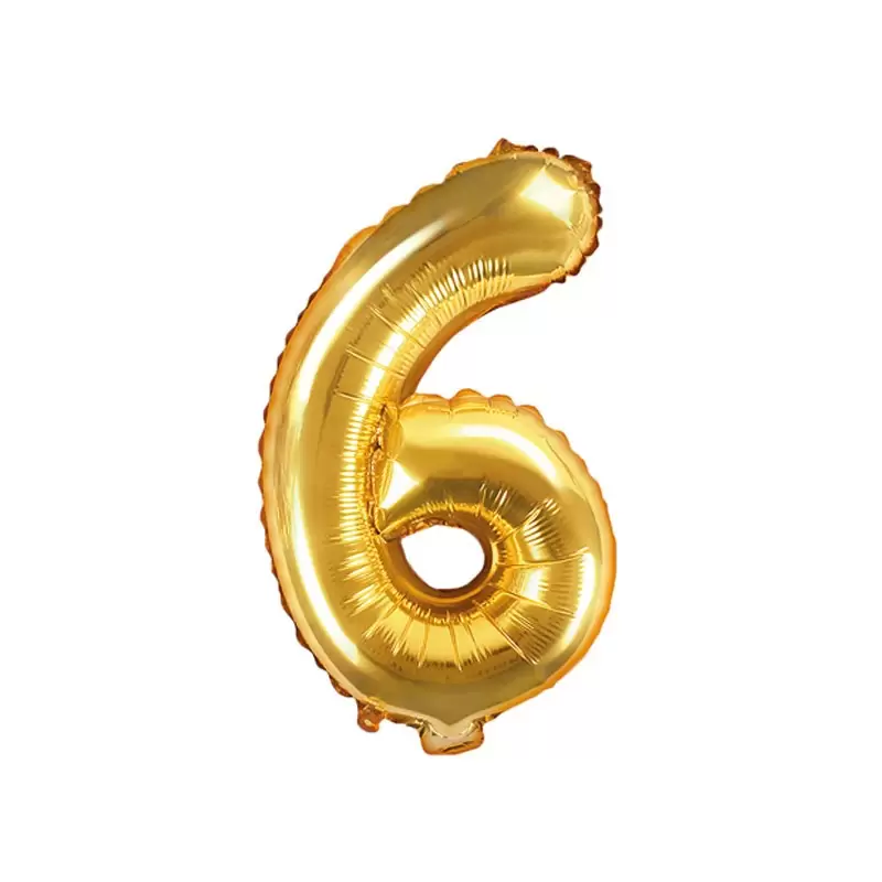 Foil oro 35 cm numero 6 FB10M-6-019