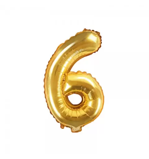 Foil oro 35 cm numero 6 FB10M-6-019
