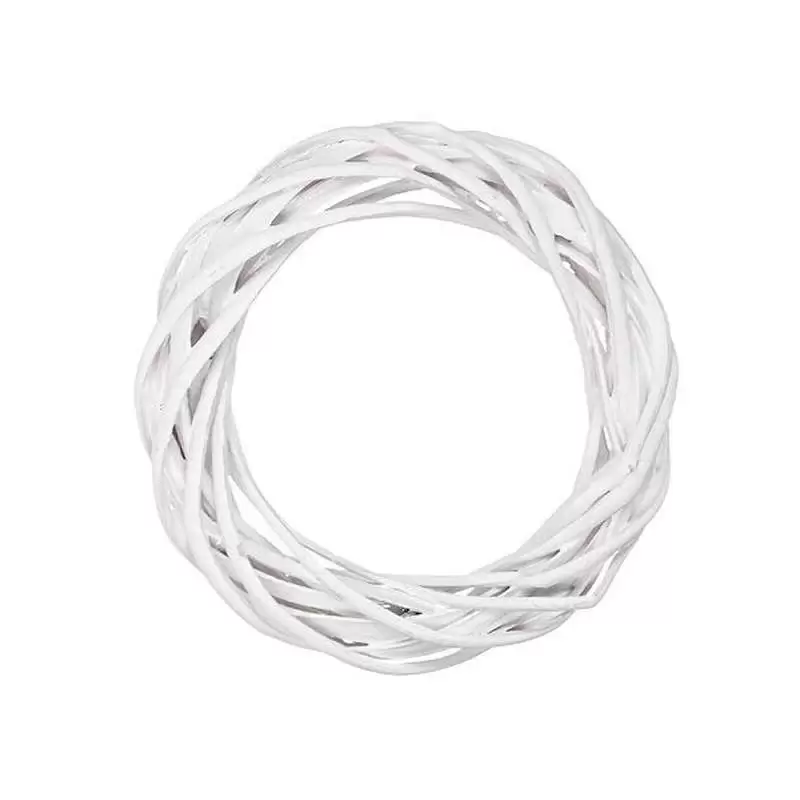 Ghirlanda natalizia legno intrecciato bianco 35 cm  18440