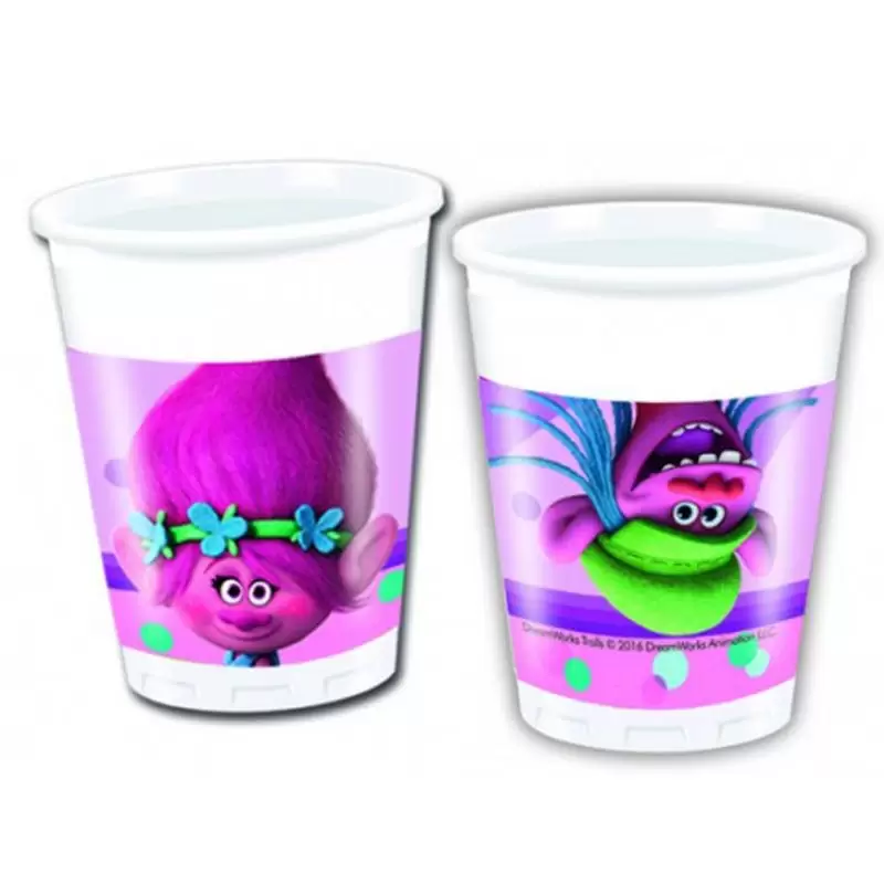 BICCHIERI TROLLS - 8 PZ