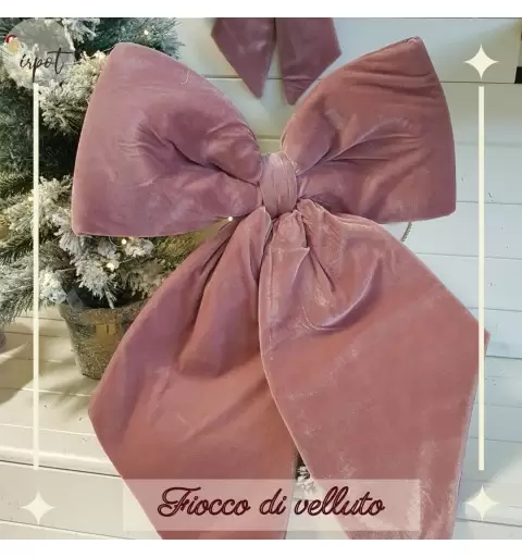 FIOCCO ROSA DI VELLUTO 30 CM