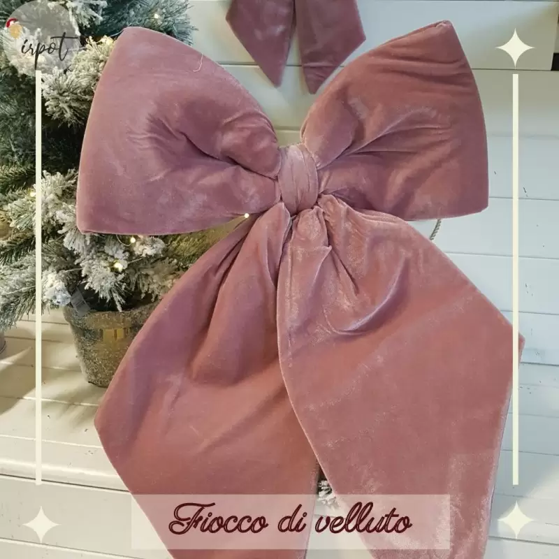 FIOCCO ROSA DI VELLUTO 80 CM