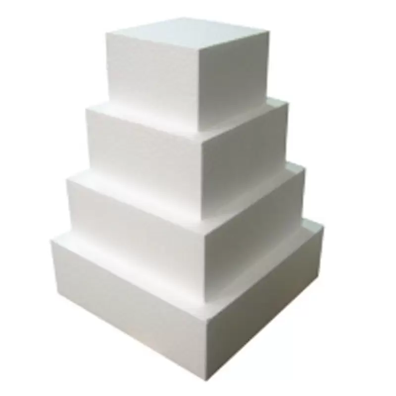 Base Per Torta In Polistirolo Quadrata H 10 Lato 25 cm
