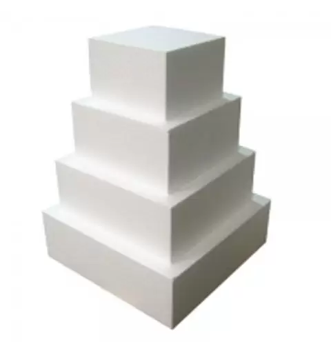 Base Per Torta In Polistirolo Quadrata H 10 Lato 30 cm
