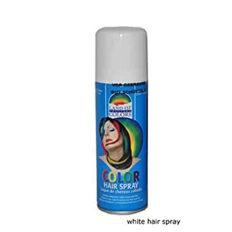 Bomboletta lacca spray bianca per capelli 125 ml travestimenti 17011