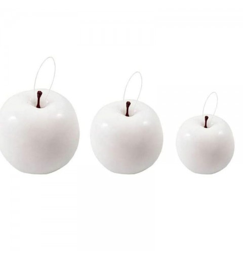 mele decorative artificiali da appendere con gancio bianca 8 cm – A21024