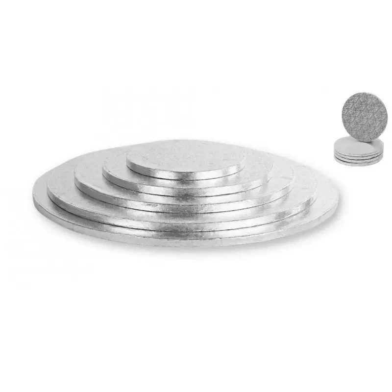 Vassoio Sottotorta Cake Board Tondo Argentato Diametro 40 cm  30349