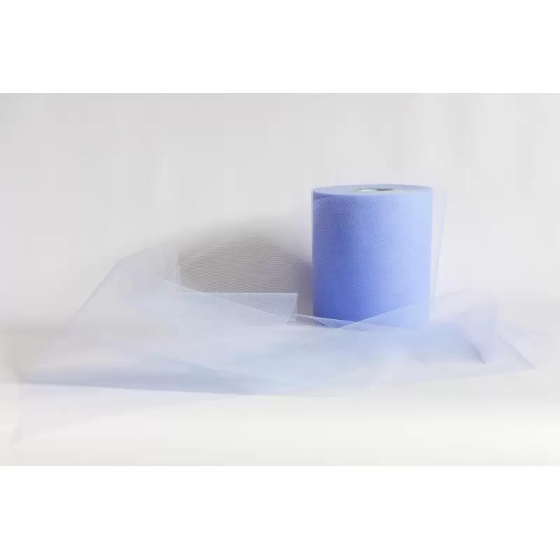 ROTOLO TULLE CELESTE 100 MT 12,5 CM