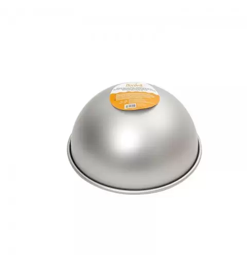DECORA 0062954 Stampo Mezza Sfera, Alluminio, Argento, 15 X H 7,5 CM