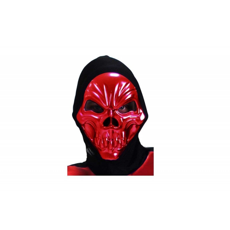 Maschera Scheletro Rosso Metal 6H-MAS0091A
