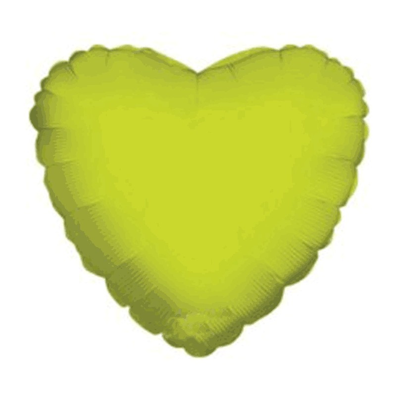 FOIL CUORE verde limone 45 cm