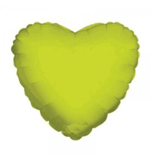FOIL CUORE verde limone 45 cm