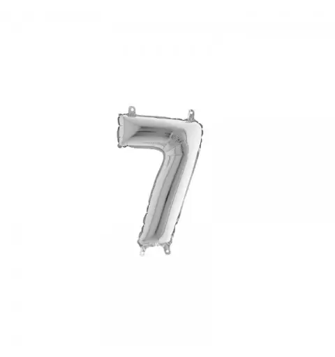 Palloncino Miniloons minifoil numerico 35 cm Argento  N°7 19847S1 conf da 5 pz