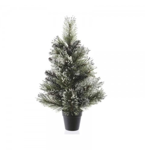 Mini Albero di Natale Ecologico Abete Innevato Con Vaso 90 cm N20225