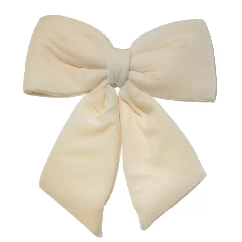 Fiocco Decorativo in Velluto avorio 15 x 13 cm 23399/IVO