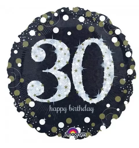 Foil 30 anni tondo 45 Cm Sparkling Birthday 30 3212901
