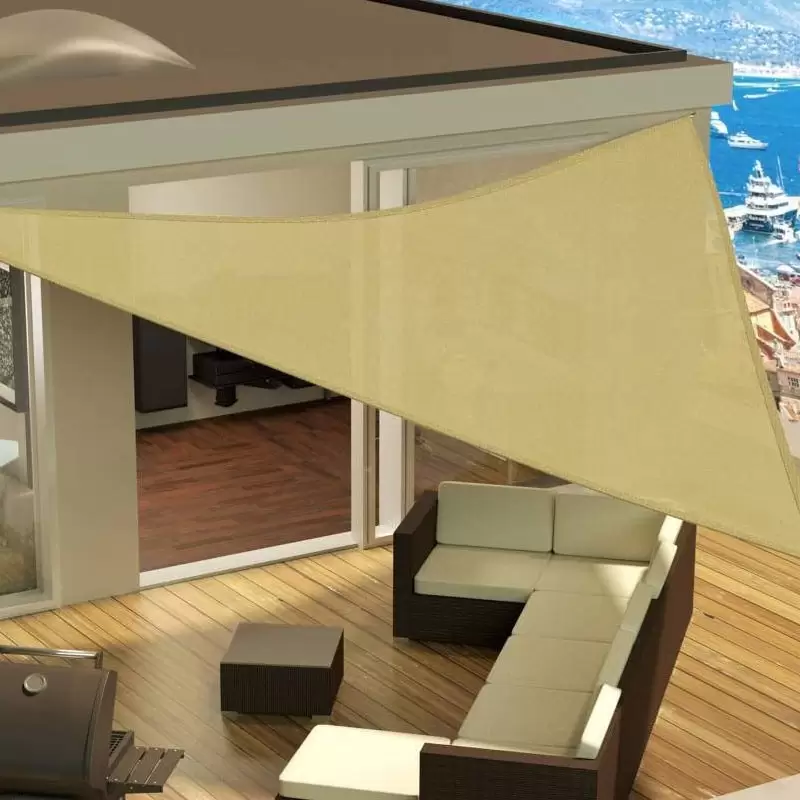 VELA OMBREGGIANTE TRIANGOLARE BEIGE 14001-1/43586