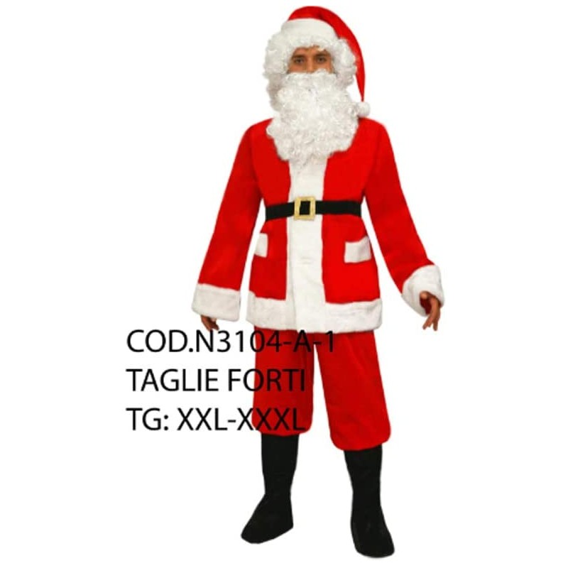 Costume Travestimento Babbo Natale varie Taglie Forti - XXXL - Pegasus N3104-A-1