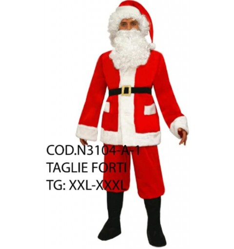 Costume Travestimento Babbo Natale varie Taglie Forti - XXXL - Pegasus N3104-A-1