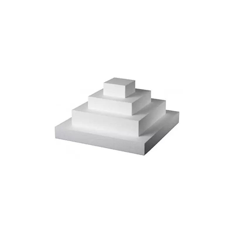 BASE PER TORTA QUADRATA IN POLISTIROLO H 5 LATO 15 CM