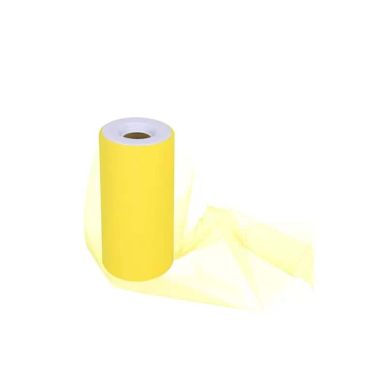 ROTOLO TULLE 5 CM X 100 METRI GIALLO