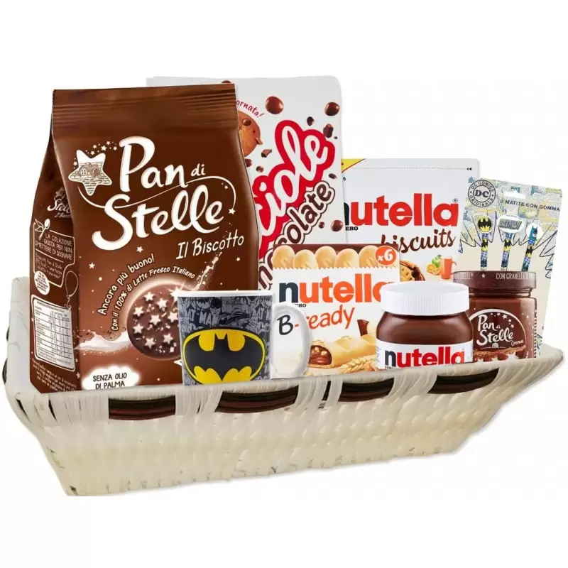 CESTO REGALO COLAZIONE CON BATMAN