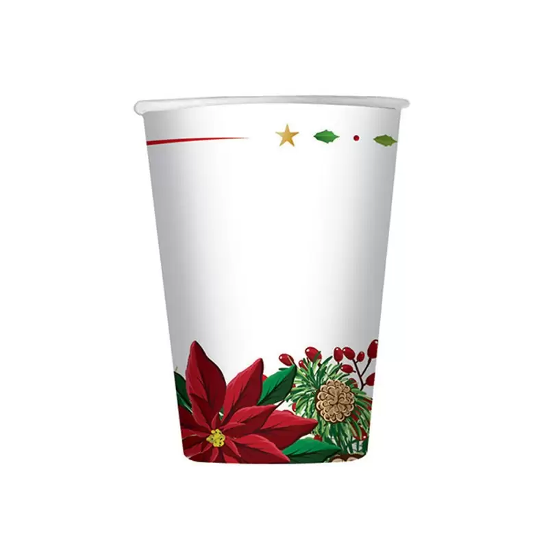 8 Bicchieri 200 cc Poinsettia Bouquet 30392