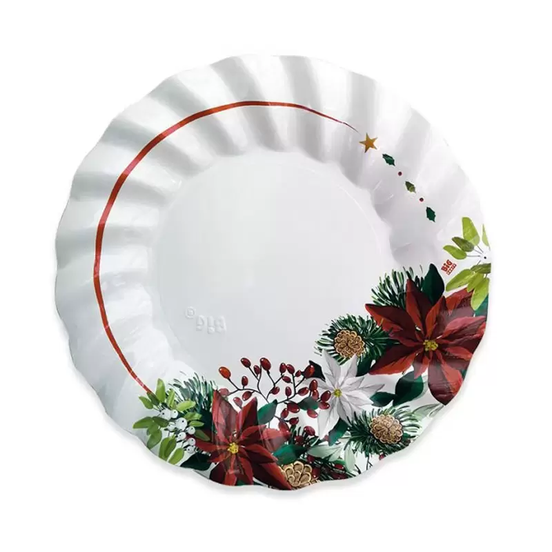 8 Piatti Ø 25 cm Poinsettia Bouquet 30389