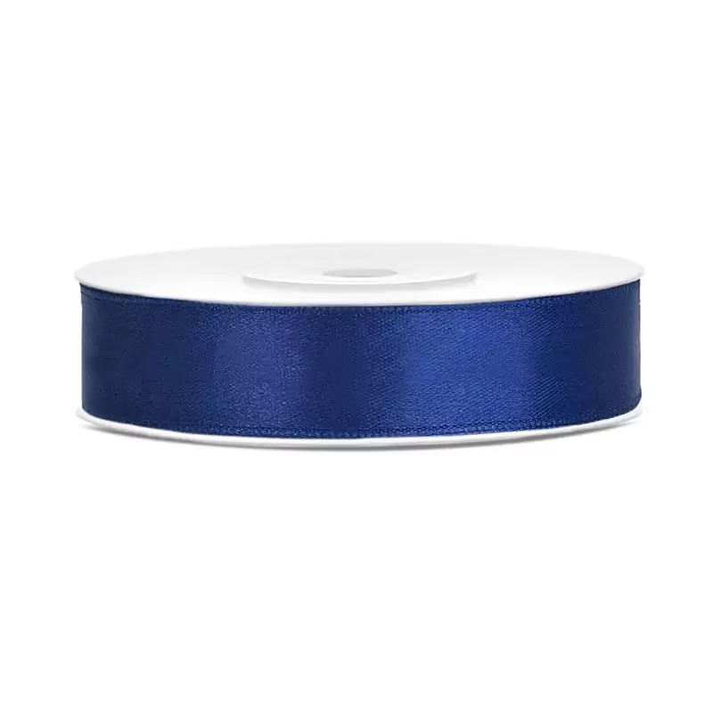 Nastrino in raso blu navy 1 cm x 25 mt TS12-074