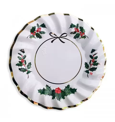 PIATTI CHRISTMAS CHIC 25 CM - 8 PZ