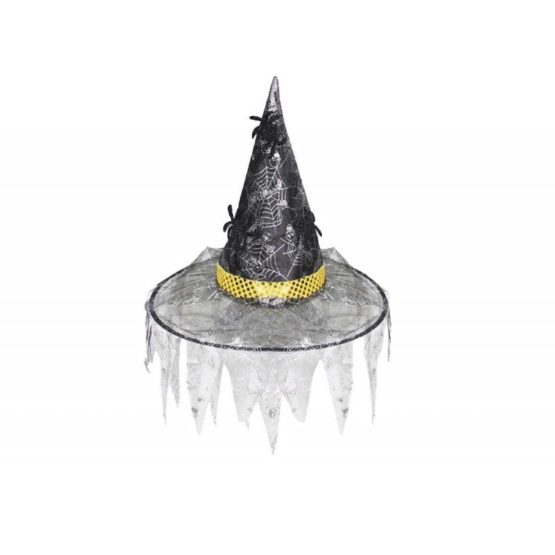 Cappello da strega taglia unica argento  6h-cap0081-b