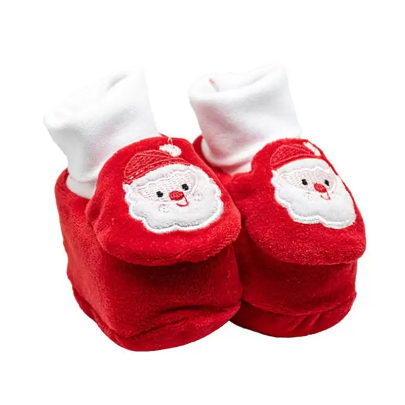 Scarpine Natalizie Neonato con Ricamo Babbo Natale 1797/2 - grafiche assortite