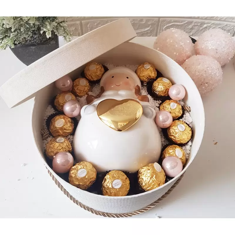 SCATOLA REGALO CON ZUCCHERIERA BISCOTTIERA BAMBINA