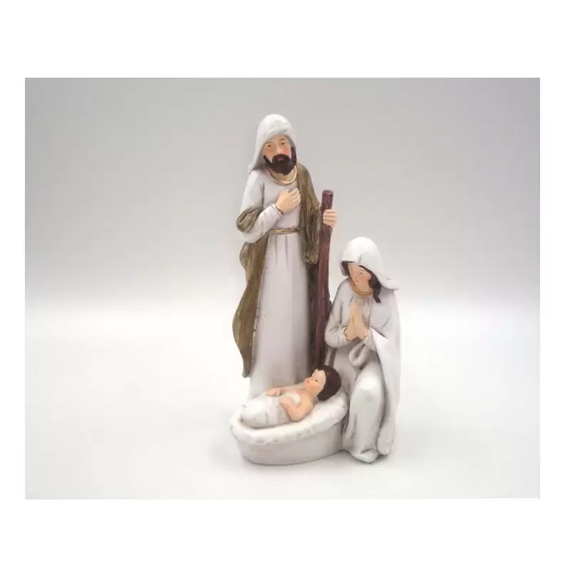Natività in resina bianca 21 cm LP62076W