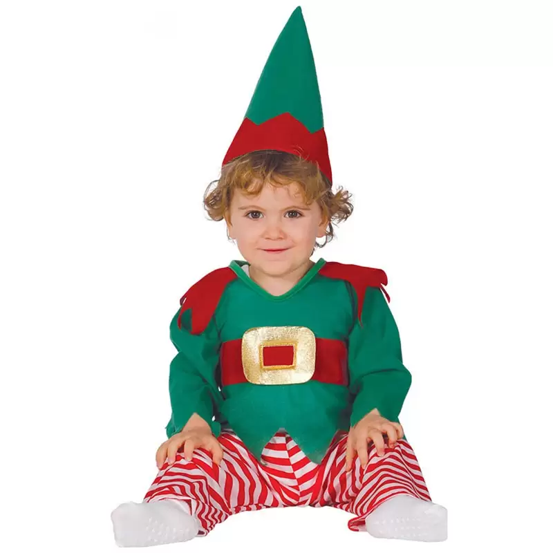 Elfo Costume Neonato Aiutante di Babbo Natale, Colore Verde 0-12 Mesi 42527
