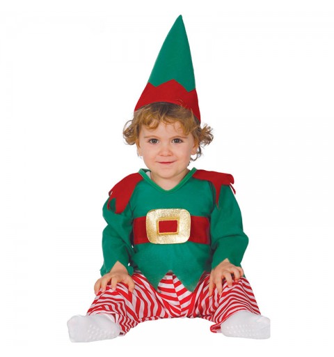 Elfo Costume Neonato Aiutante di Babbo Natale, Colore Verde 0-12 Mesi 42527