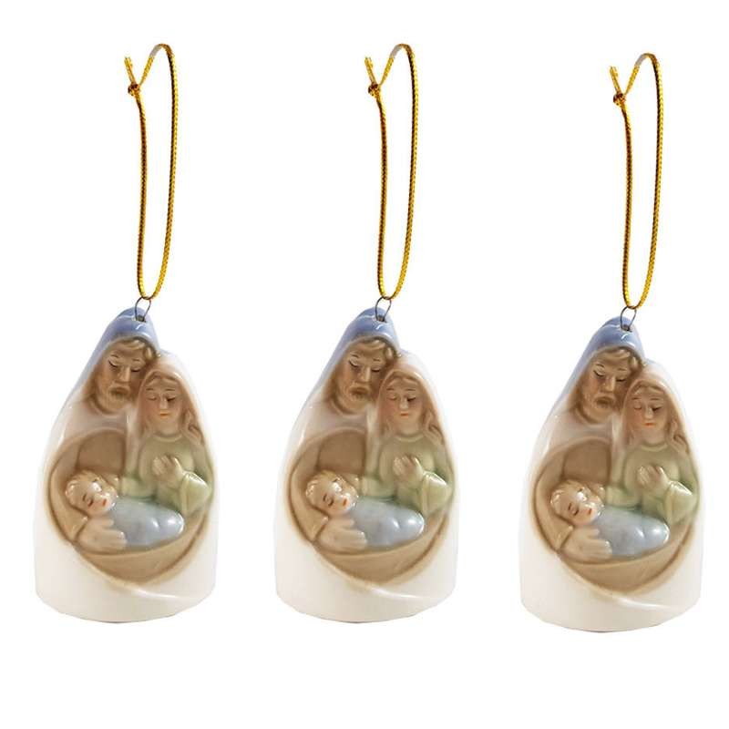 CAMPANELLE NATALIZIE CON SACRA FAMIGLIA – NATIVITÀ IN CERAMICA