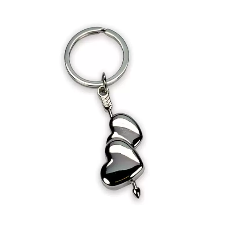 Porta chiavi coppia di cuori 3,5 cm D909 1 pz.