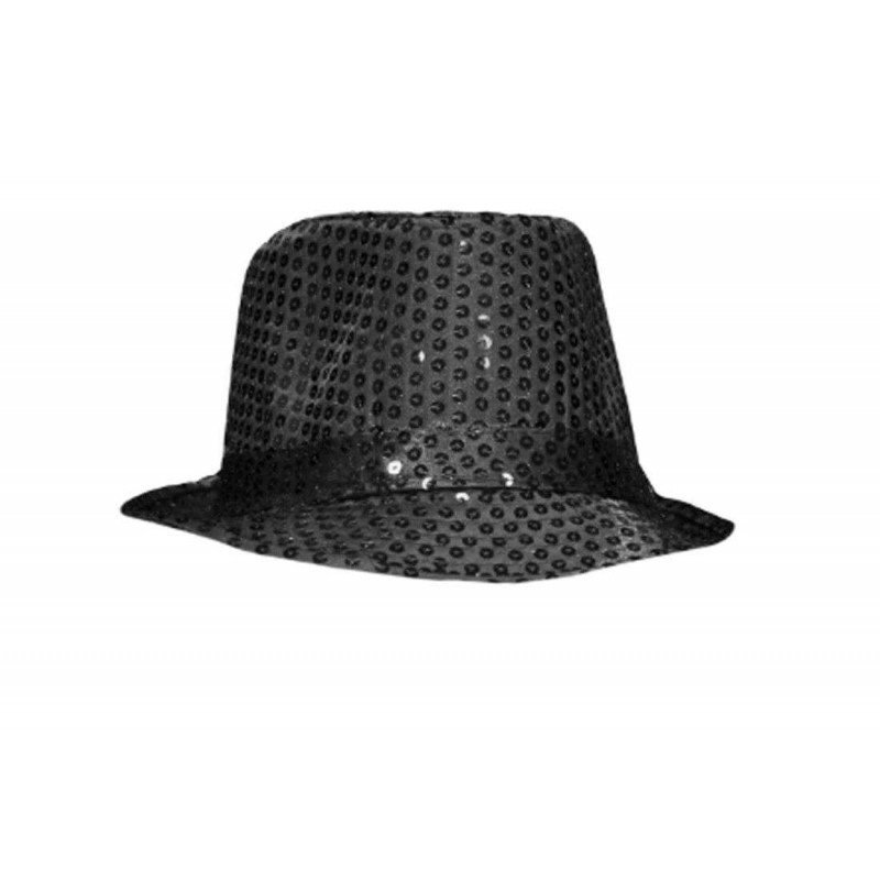 Cappello con paiette vari colori taglia unica – nero 6cap- 0107D