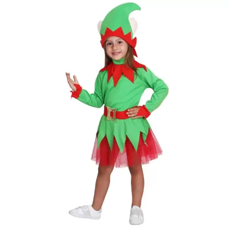 Costume Travestimento Elfetta Bambina 3 - 4 Anni pegasus N8011-A