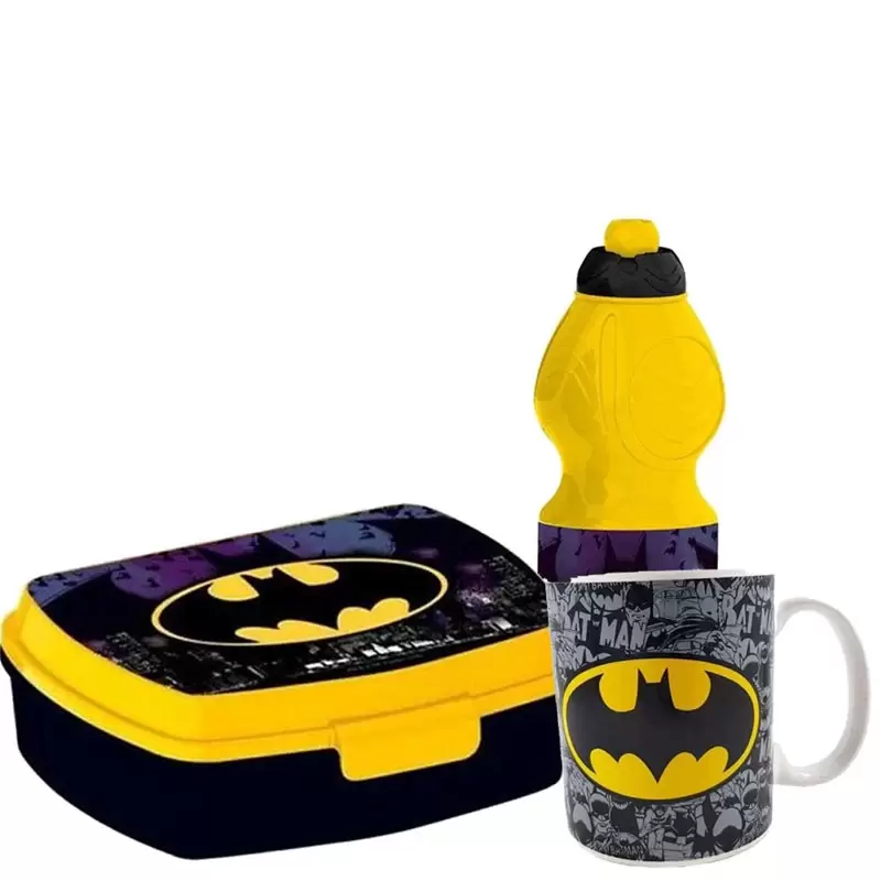 IDEA REGALO BATMAN - TAZZA BORRACCIA E PORTA MERENDA