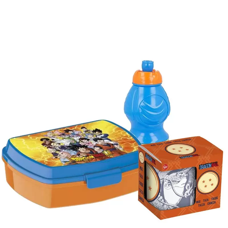IDEA REGALO DRAGON BALL - TAZZA BORRACCIA E PORTA MERENDA