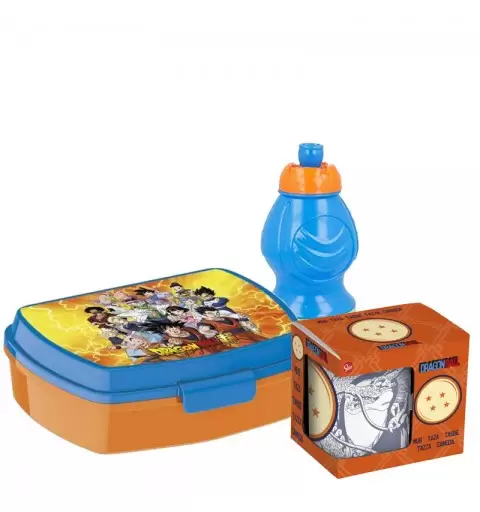 IDEA REGALO DRAGON BALL - TAZZA BORRACCIA E PORTA MERENDA