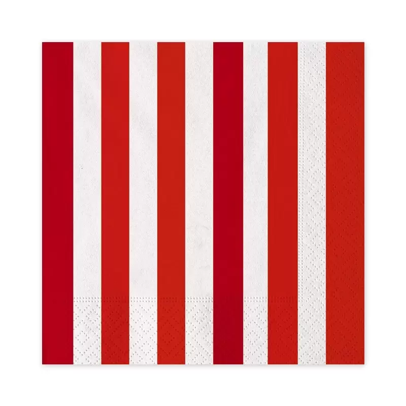 KIT N2 COMPLEANNO STRISCE ROSSO COORDINATO TAVOLA 