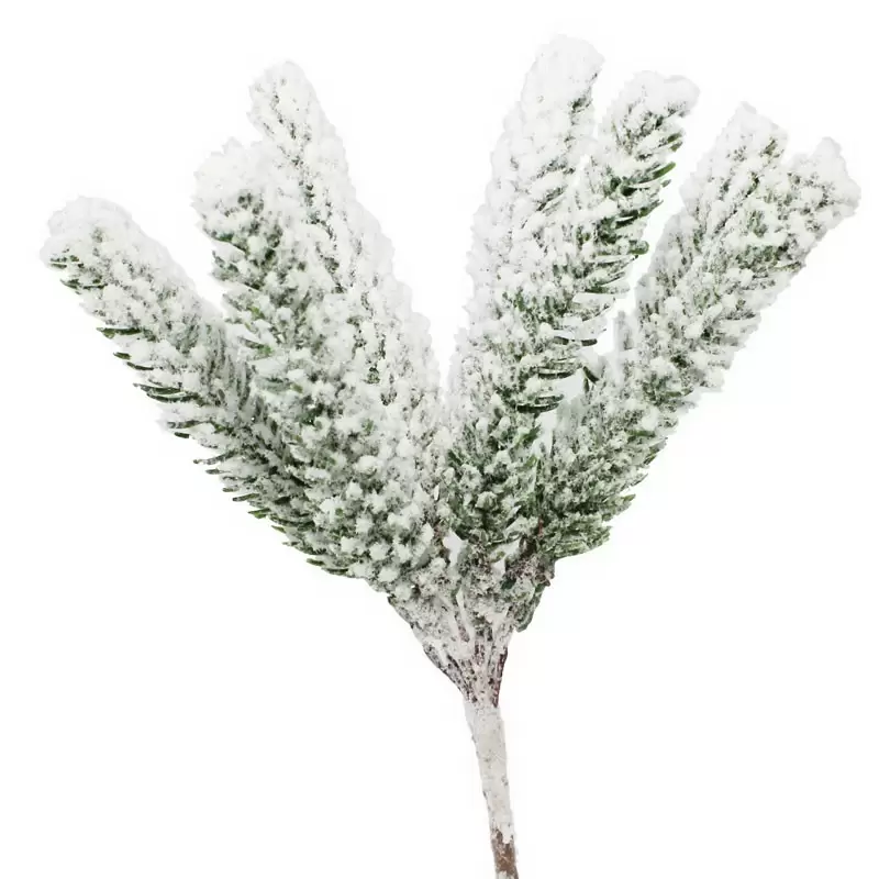 rametto abete innevato 20 cm 04759