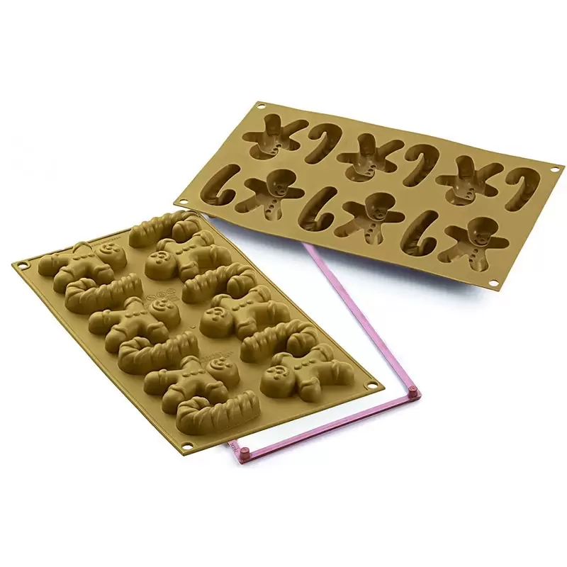 stampo in silicone oro mr. Zenzy 70X58 H 16,5 MM Silikomart SF167 omino di pan di zenzero