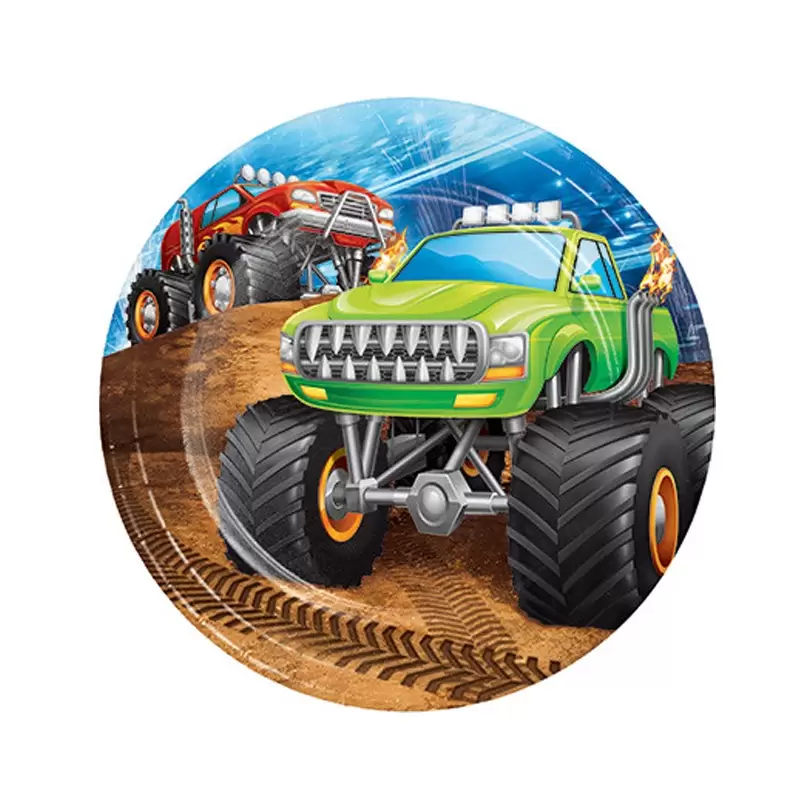Piatti Dessert Monster Truck Rally 8 pz  - 339803